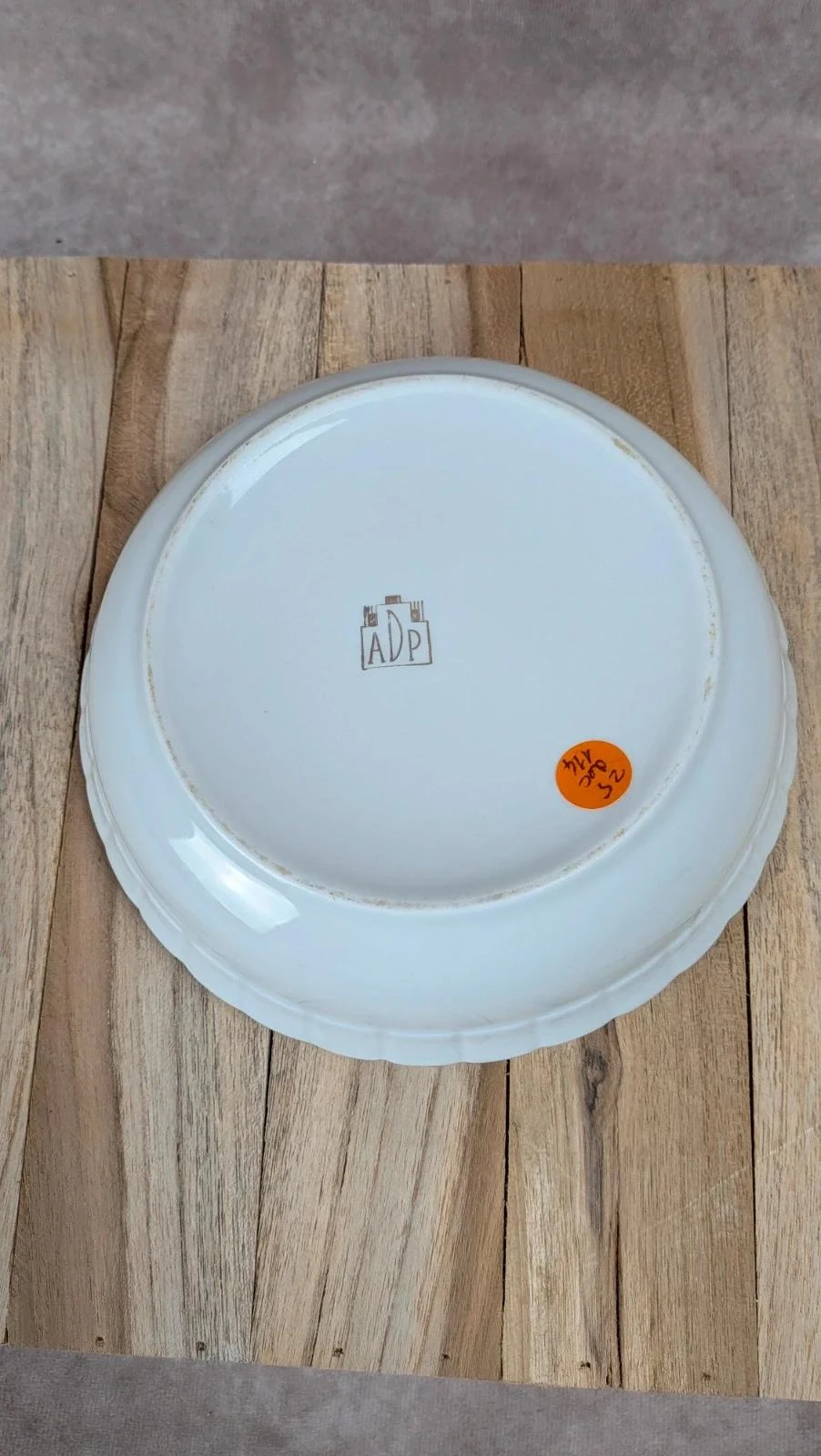 Assiette à bouillie vintage Adp décor enfants porcelaine – photo 6